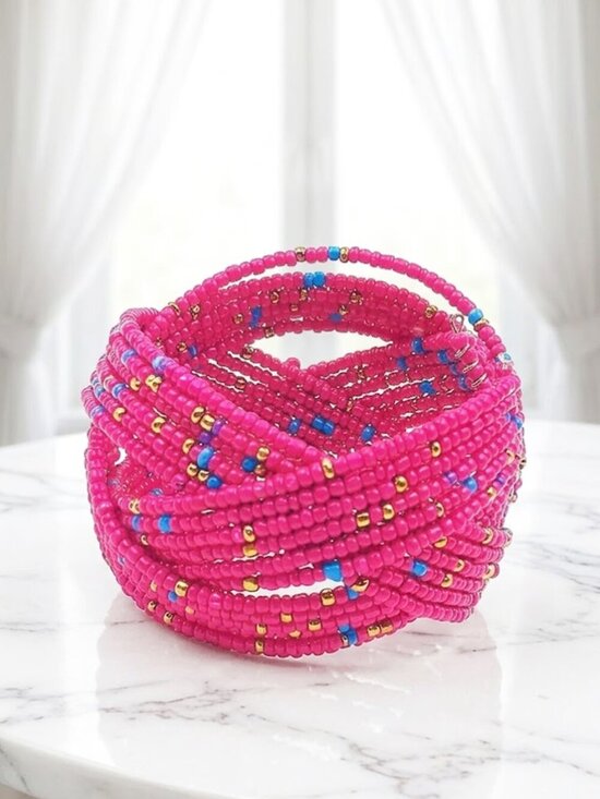 Elizabeth Besich Jewelry - Ladies Pink Beaded Bracelet